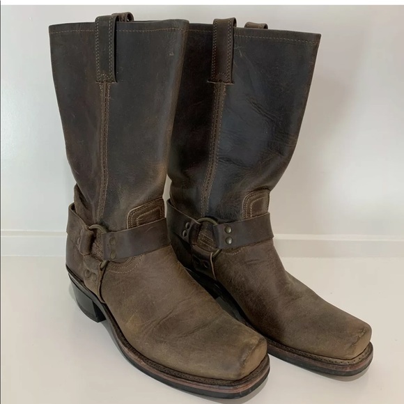 Frye Harness 12R Oiled Leather Boots - Picture 1 of 12